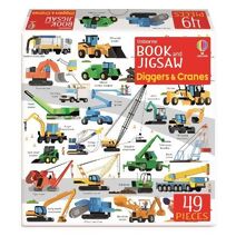 Usborne Book and Jigsaw Diggers and Cranes (Usborne Book and Jigsaw)