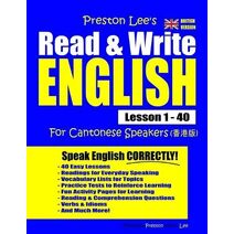 Preston Lee's Read & Write English Lesson 1 - 40 For Cantonese Speakers (British Version)