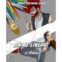 Anime Lineart Adult Coloring Book