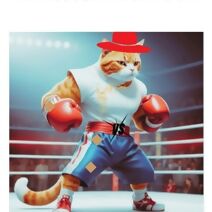 Muscular Boxing Cat