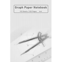 Graph Paper Notebook for Engineering, Drafting, Math, 4x4, 220 pages
