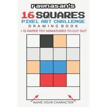 16 Squares Pixel Art Challenge Drawing Book
