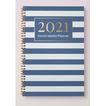 Social Media Planner and Diary 2021 Nautical Stripe